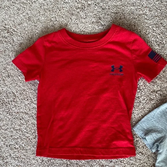 Under Armour Kids Red and Gray 4th of July T-Shirt Set - Picture 2 of 7